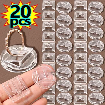 1/20pcs Mini Jasno Obroči Zaslon Rack Plastični Krog Nakit za Shranjevanje Sklop Nosilec Izložbe Izložba Disk Organizator Debelo