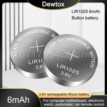 1-5PCS brez živega Srebra LIR1025 3,6 V gumbno Baterijo za ponovno Polnjenje Elektronskih Watch Baterije Zamenjava CR1025 Celic