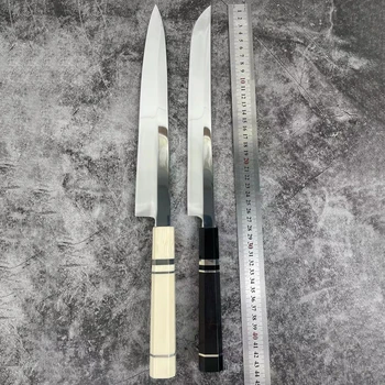 11 Inch Sashimi Nož 10Cr15MoV Jekla Enotni-Robovi Rezilo Ham Suši Cleaver Ribe Sakimaru Yanagiba Ročno Kuhinjski Noži