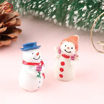 1Pair Mini Božič Par Slika Smolo Ornament DIY Vrt Bonsaj Dekor Otrok Igrača Miniaturne Figurice Ljudi Kip Domače Obrti