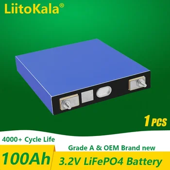 1PCS LiitoKala 3.2 V 100Ah lifepo4 baterije 3C razrešnico za DIY 12V 24V Električni RV Golf avto na prostem sončne energije za Polnjenje