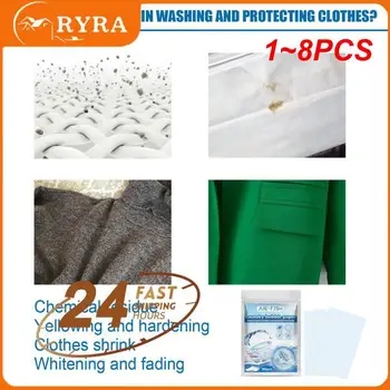 1~8PCS Vrečko Pralnica Tablet Koncentriranega Pralnega Praška Perilo Detergenta Listi Pralnica Mehurček Papirja, Oblačila za Čiščenje Izdelka