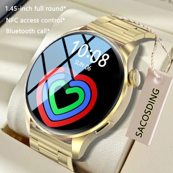 2023 NFC Pametne ročne Ure Ženske Ure Bluetooth Klic GPS Gibanje Skladbo Srčni utrip, Krvni Tlak Moških smartwatch Za Android ios