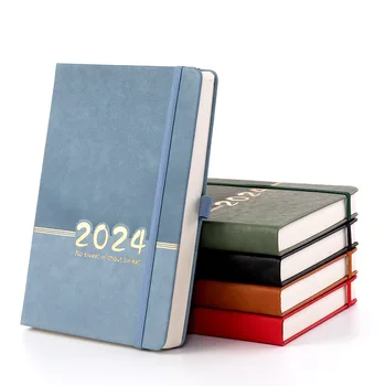 2024 Angleški Zvezek 365 Dan Urnik Načrtovalec Opomba Knjigo Rokovniku Študent List Pisarni Šole, Pisalne Potrebščine