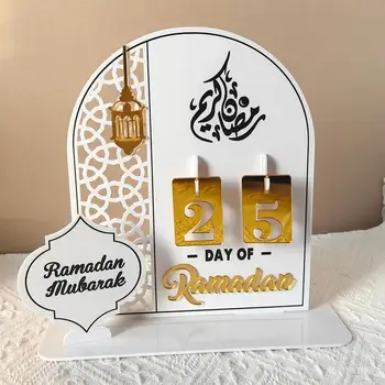 Akril Ramadana Odštevanje Koledar 2024 Doma Dekor Za Eid akril ogledalo tabela počitniških domov okraski okraski