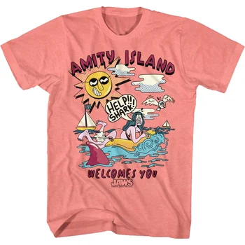 Amity Otok Vas Pozdravlja Slika Čeljusti T-Shirt