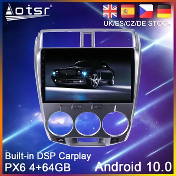 Android 10 64 G PX6 Avto, GPS Navigacija Za Honda Mesto 2008 - 2013 Avto DVD Auto Radio Stereo Multimedijski Predvajalnik glavne enote 2Din 2 DIN