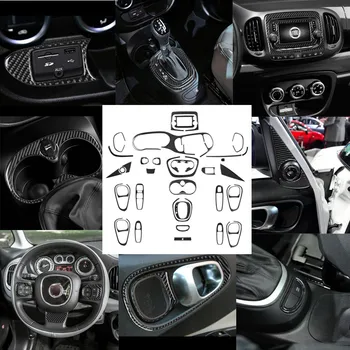 Avto Center Vent Vrat Ročaj Avtomatski Menjalnik Trim Kritje Za Fiat 500L 2014-2017 Ogljikovih Vlaken Nalepke