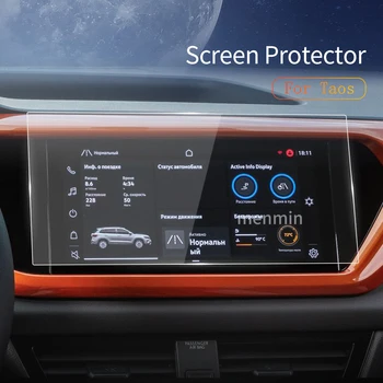 Avto Nalepka Carplay Screen Protector Za VW Taos 2023 Zaslon Kaljeno Steklo Zaščitno folijo Navigacija Auto Dodatki 9.2 palčni