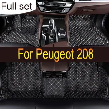 Avto Predpražnike Za Peugeot 208 A9 2012~2018 Preproge Luksuzno Usnje Mat Trajne Odeje Anti Umazano Pad Set Avto Dodatki 2013 2014
