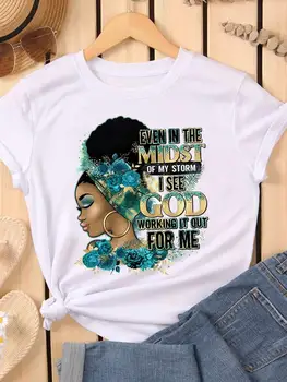 Black Ženske Srčkan Slog 90. letih Priložnostne T Moda Kratek Rokav Tee O-neck Ženske Graphic T-majice Oblačila Natisnjeni Ženska Oblačila