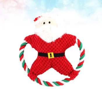 Božič Žvečiti Santa Claus Interaktivni Pliš Plišaste Božič Spregovorili Grize Molarno Igrače za Psiček ( Rdeča )