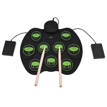 Btuty Elektronski Boben Set Digitalna Roll-Up na Dotik Občutljiv Praksi Drum Kit za Otroke Otroke Začetnike (Brez Zvočnikov)