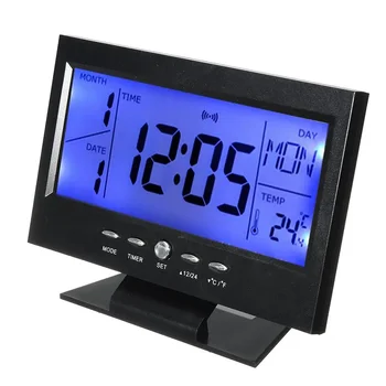 Budilka Dekorativni Snooze Funkcijo Elektronske Doma Desk LCD-Zaslon Urad Pravokotnik Obliko Digitalne Spalnica Temperature