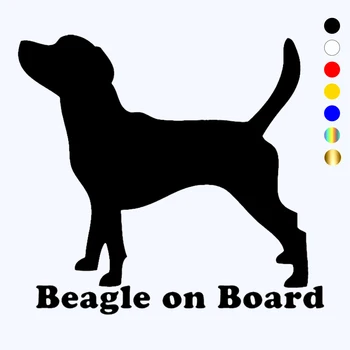 CK3394# Beagle psov na krovu vinil avto nalepke nepremočljiva kul nepremočljiva odstranljive nalepke samolepilni avto nalepke