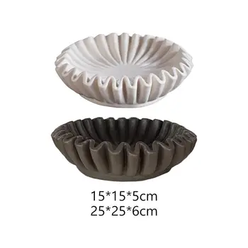 Dekorativne Skledo Namizni Centerpiece Bowl Figur Sodobne Scalloped za Kozmetiko Tipke Trinket Pladenj Cvet Posodo za Kavo Tabela