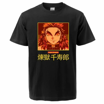 Demon Slayer Tshirt Japonske Anime Kimetsu Ne Yaiba Poletje Človek Krona Tshirt Posadke Vratu Človek Kratek rokav Priložnostne Anime Camisetas