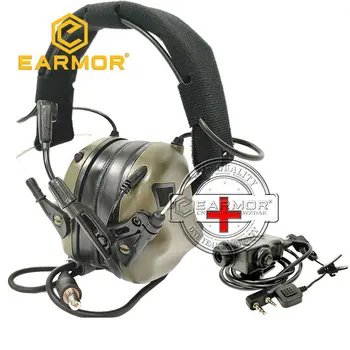 EARMOR M32 Taktično Slušalke M52-Kenwood PG Adapter Komplet za Vojaške Komunikacije Streljanje opremo za Zaščito Sluha Hrupa Preklic