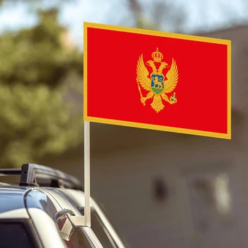 Flagnshow 100% Poliester Črna Gora Montenegrins Avto Zastav