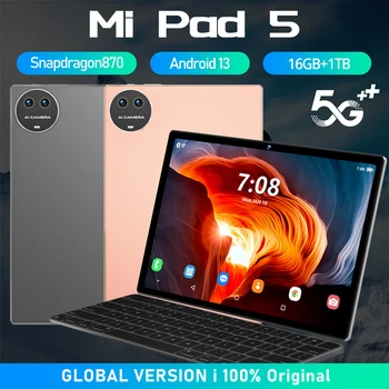 Globalna Različica Nove 10.1 Palčni Pad 6 Pro Android Tablet 16GB+1TB Snapdragon 870 Original Tablette 5G Dual SIM Kartico WIFI Tablet PC