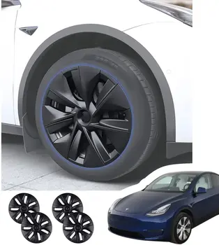 Hubcaps Za Tesla Model Y 2020 2021 2022 19 Palčni Full Rob Hub Kape Kolo Platišče Kritje Avto Pnevmatike Zamenjava Zunanjost Skp Model Y