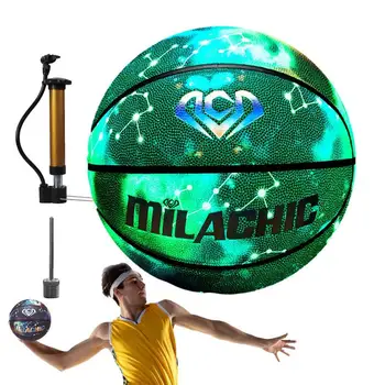 Ing Košarkarsko Žogo Ustvarjalne Svetlobne Basketballs Standardne Velikosti 7 Ulica Žogo Košarka Odlično Notranja Mehko Usnje
