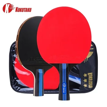 KOKUTAKU 3 Star Ping Pong Rackets za Začetnike Komplet Namizni Tenis Lopar Bat Najstniških Namizni Tenis Usposabljanje Lopar Gume Lopar Nize