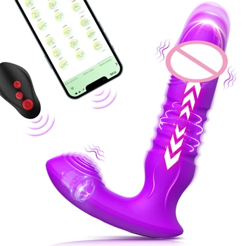 Kushor Vibrator Ženski Bluetooth APP pod Nadzorom Brezžični Thrusting Dildo G Spot Klitoris Stimulator Obrabe Sex Igrače za Ženske