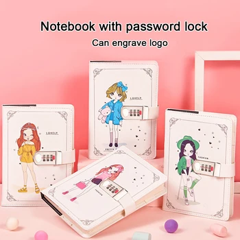 (Lahko Engrave Logotip) A5 Študent Obložene Prenosnik Z Password Lock, Zasebno Beležnico, Dnevnik, Poslovno Srečanje Evidenčna Knjiga