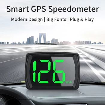LEEPEE za 2,8 Palčni merilnik Hitrosti GPS Avto HUD Plug and Play Digitalni Head-Up Zaslon Velik Pisave KMH Za Avto, Tovornjak, Avtobus