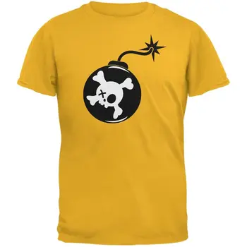 Lobanja Bomba Zlato Odraslih T-Shirt