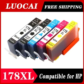 LuoCai 5PCS Združljive s črnilom kartuše Za HP178 178XL za HP Deskjet 3070A 3520 6510 B010B B109a B109n B110a B210b B209a tiskalnik