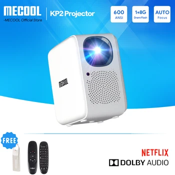 MECOOL 2023 Globalni Različici Projetor KP2 Globalni Različici z Linux 1+8G 2.4 G/5 G WiFi Netflix Certified Dolby Audio Home Theater