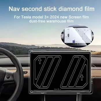 Nadzorna Plošča Zaslon Na Dotik Zaščitna Folija Za Tesla Model 3 Y Zaslon Kaljeno Steklo Za Varovanje Z Vztrajanjem Orodje Crystal Clear Matte