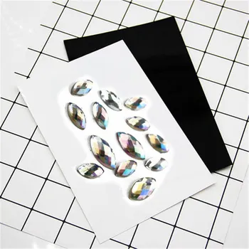 Nail Art Okras 3D Okrasnih Draguljev Ovalne Vaja Diamantes OPOZORIL Kristali Disk