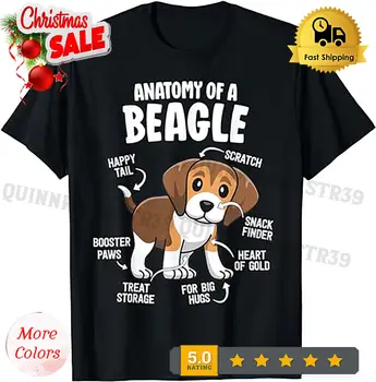 NOV VNOS Darila Za Beagle Ljubitelje Psov Mama Smešno Anatomija Beagle T-Shirt.
