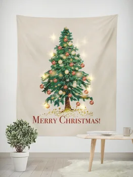 Novo Božično drevo, tapiserija, ki visi krpo Božič ustvarjalno tiskanje v ozadju krpo