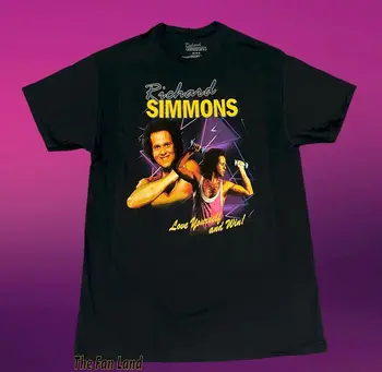 Novo Richard Simmons Sweatin na stare pesmi Moški Letnik Koncert T-shirt
