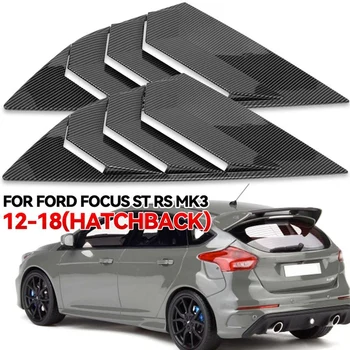 Ogljikovih Vlaken Barve na hrbtni Strani Vent Četrtletju Okno Reže Zaklopa Pokrova Za Ford Focus MK3 ST RS, Hatchback 2012-2018