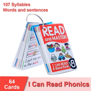 Otroci Montessori sem Lahko Preberete Phonics Učenje Flashcards angleške Besede Kartico Izobraževalne Kognitivne Igre Otroci Igrače za Pomnilnik
