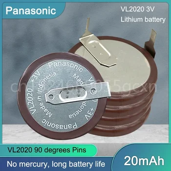 Panasonic VL2020 2020 Z Nogami 90 stopinj 3V 20mAh Polnilna Litijeva Baterija Za BMW Avto Ključ za Daljinsko Gumb gumbaste