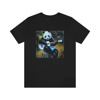 Panda Igranje Kitare Tee Darilo za Panda Ljubimec Medved