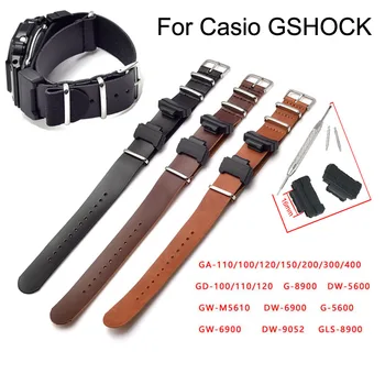PU Usnje Watch Trak za Casio G-Shock SS-110 300 Watch Band Zapestja za Gshock GD120 G8900 DW9052 GW6900 5600