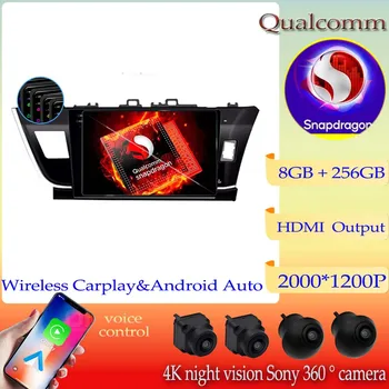 Qualcomm Android13 avtoradia Za Toyota Corolla 2014 GPS Navigacija Stereo Glavo Enota Multimedijski Predvajalnik, BT Ne 2 din DVD Carplay