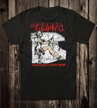 Retro Tee T Shirt 100% Bombaž 80-ih Punk Stil Krči Sado Občine Auto Show
