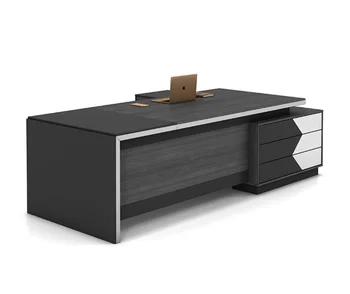 Sodobna mdf slikarstvo l oblikovan šef uprave manager desk izvršni lesene pisarniške mize za pisarniško pohištvo