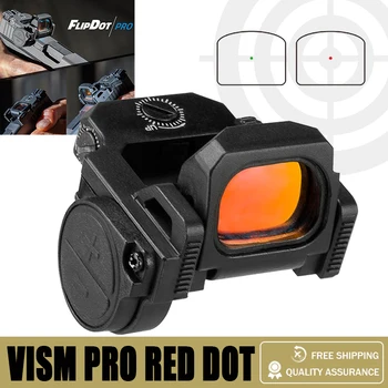 Taktično Vism Kovinski Flipdot Pro Flip Up Red Dot Področje Reflex Optične Pogled za Airsoft Glock 17 Taurus G2C PT111 1913 Gori