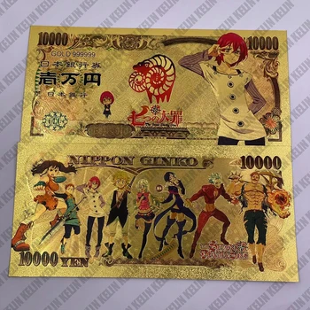 Trgovina na drobno Japonski anime Sedem Smrtnih Grehov zlato bankovcev Dragon ' greh Srd zlato plastično kartico za klasične memonry zbirka