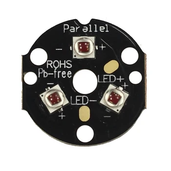 Triple Cree XP-E2 Amber 595nm 3535 LED Oddajnik z KDLITKER 20 mm DTP Baker MCPCB Vzporedno z Optiko Svetilka DIY