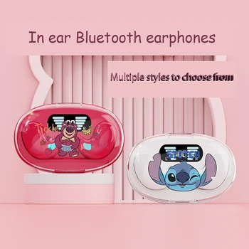 Tws Slušalke Risanka Disnry Anime Temo Bluetooth 5.3 Kawaii Sibirije In-Ear Slušalke